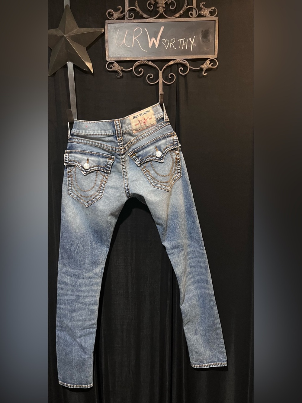 True Religion Rocco Women's Slim Skinny Jeans - Light Wash - Size 27